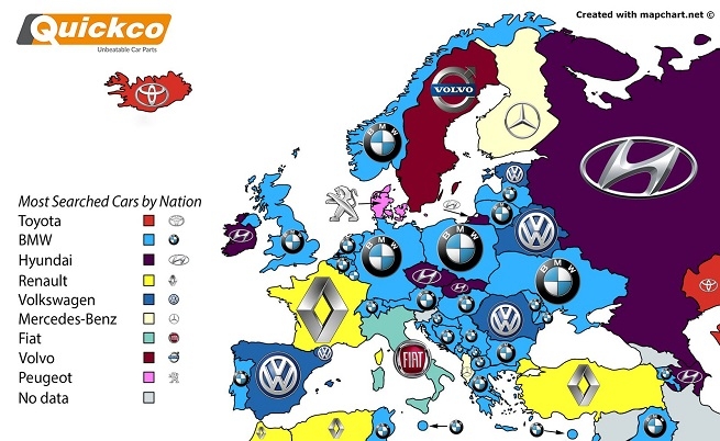 Google показа кои марки коли се търсят най-много в света (СНИМКИ)
