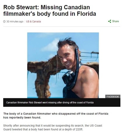Известен режисьор се гмурна край бреговете на Флорида, а пет дни по-късно откриха безжизненото му тяло
