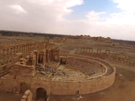 Смъртта на „Ислямска държава” в Палмира: Уникални КАДРИ от въздуха на бойното поле