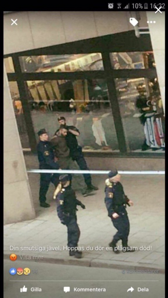 ЕКСКЛУЗИВНО! Ето как задържат мъж с арабска външност от Стокхолм (СНИМКИ/ВИДЕО)