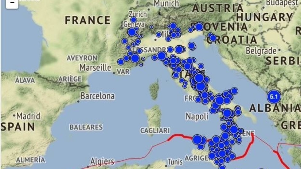 Сеизмолозите отчетоха голяма подземна активност в Италия (СНИМКА)