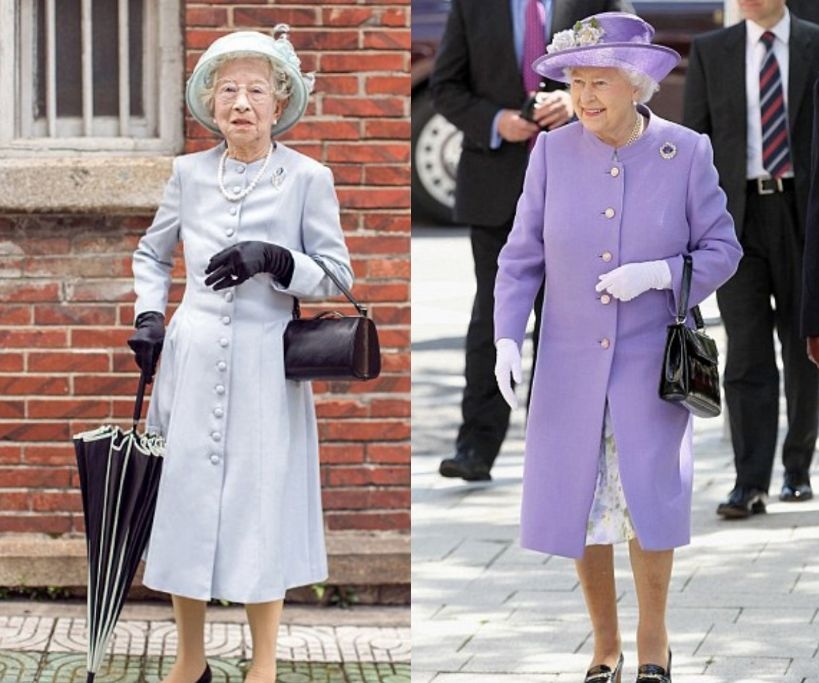 85-годишна китайска свиневъдка се превърна в модна икона заради приликата си с Елизабет II (СНИМКИ)
