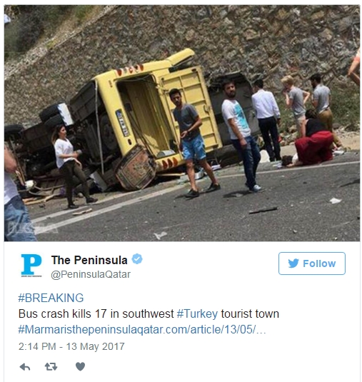 Кошмар! Турски автобус се преобърна - има загинали и ранени