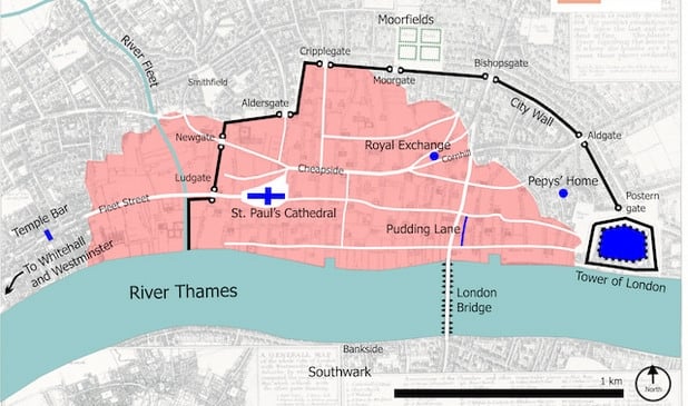 Големият лондонски пожар от 1666 година - най-разрушителното огнено бедствие в света
