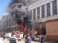 Голям пожар лумна в химически завод в Русия 