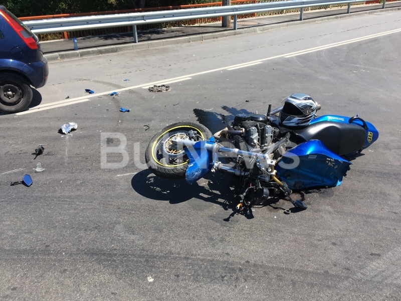 МВР съобщи първи подробности за зрелищна катастрофа с мотор във Враца 