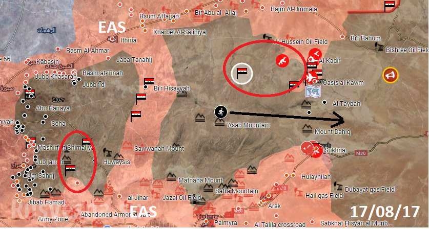 Сирийската армия снощи разсякла и почти обкръжила анклав на терористи в Централна Сирия (КАРТА)