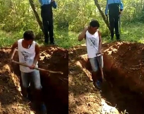 Брутално ВИДЕО (18+) показа как принудиха братовчеди да изкопаят собствените си гробове, преди да бъдат разстреляни и изгорени 