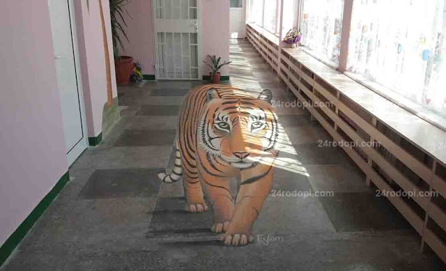 Огромен тигър обикаля детска градина в Кърджали (ВИДЕО)