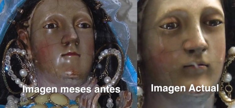 Статуя на Дева Мария се разплака след голямата трагедия в Мексико (СНИМКИ)