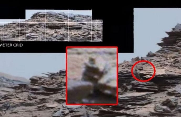 Уфолог хвана на ВИДЕО мистично създание на Марс до кратера Гейл