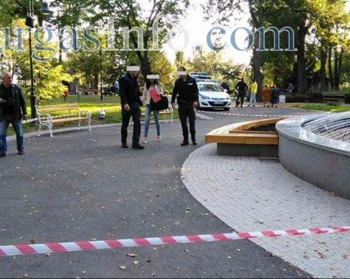 Полиция отцепи района пред Казиното в Морската градина на Бургас заради зловеща находка (СНИМКИ)