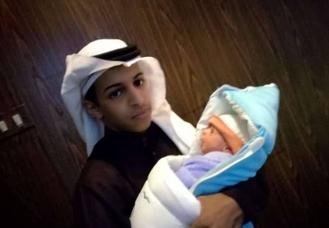 Най-младият годеник в Саудитска Арабия стана баща (СНИМКИ) 