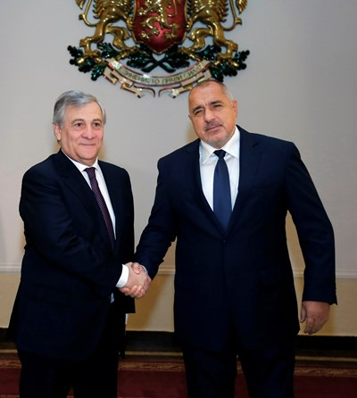 Борисов се видя с председателя на ЕП Антонио Таяни (СНИМКИ) 