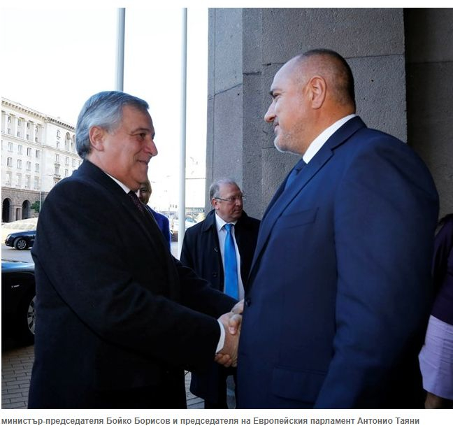 Борисов се видя с председателя на ЕП Антонио Таяни (СНИМКИ) 