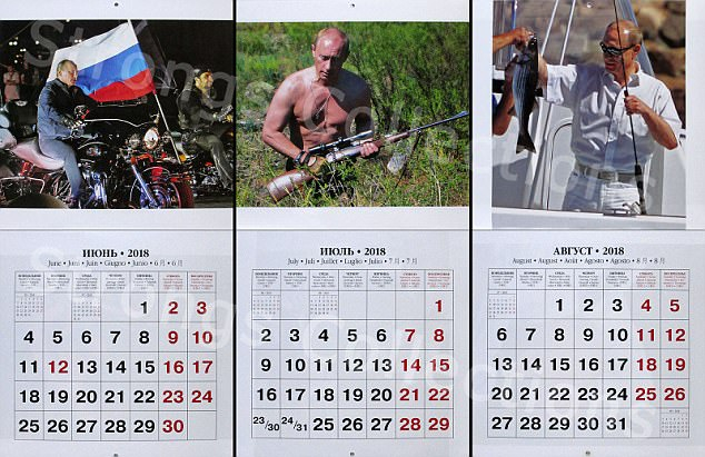 Направо ще се разтопите! Пуснаха календар за 2018 г. с Путин, който показва неговата по-мека страна (СНИМКИ)