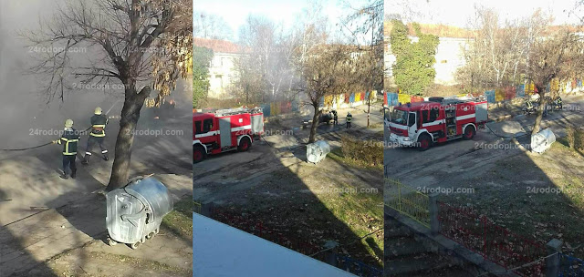 Екшън в Кърджали! Кола пламна в движение пред детска градина, огнеборци спасяват водача (СНИМКИ/ВИДЕО)