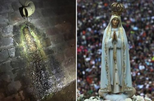 Дева Мария се появи на стената на канал в Колумбия (СНИМКИ)