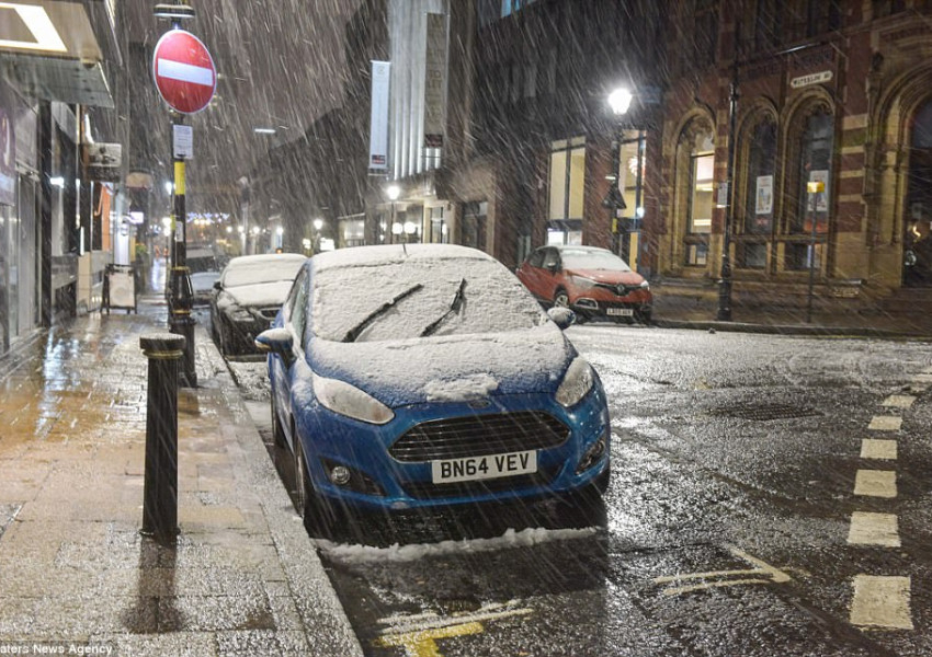 Сняг удари Лондон, хаос в британската столица (СНИМКИ)