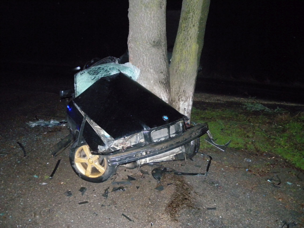 Млад шофьор без книжка се заби фатално в крайпътно дърво (СНИМКИ)