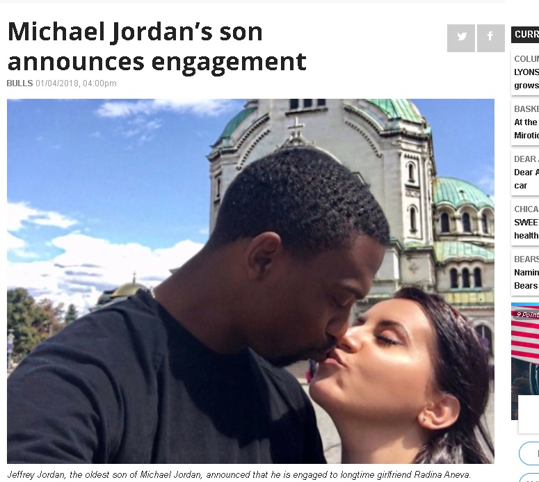 Chicago.suntimes: Синът на Майкъл Джордан оповести официално годежа с българката Радина