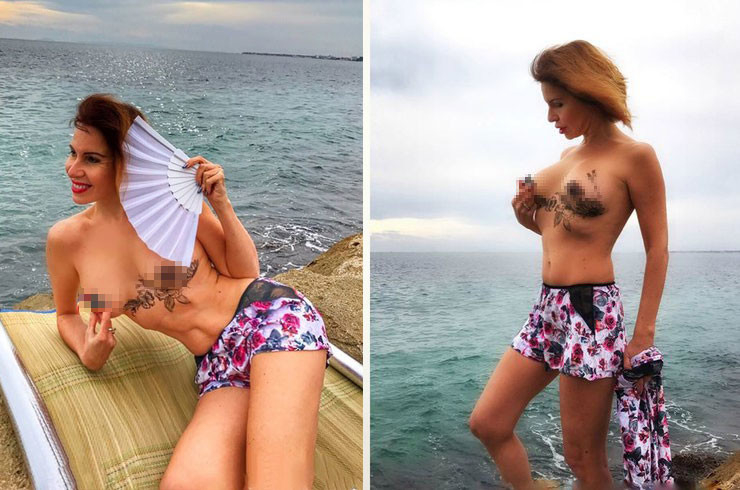 51-годишна певица се пусна по голи гърди, за да изтъкне дълбока символика (СНИМКИ 18+)