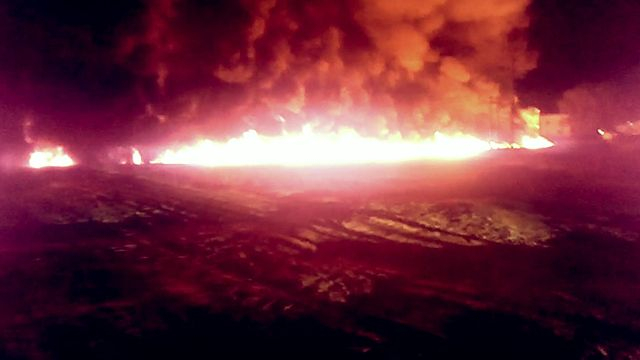 Невиждан пожар в Саратов (ВИДЕО)