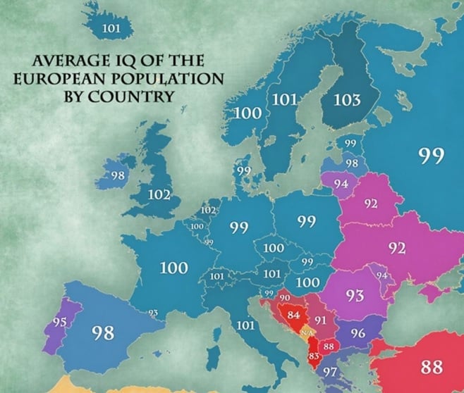 Карта на интелигенцията: Българите сме сред най-умните на Балканите
