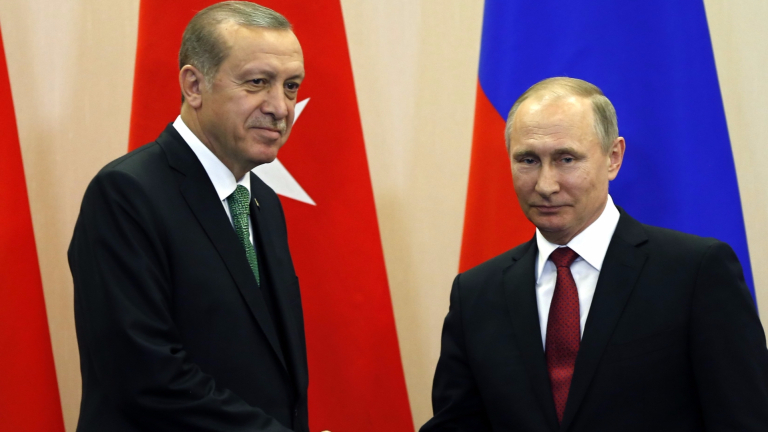 Путин и Ердоган ще работят заедно за Сирия