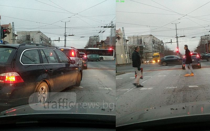 Пловдивчанка попадна на кръстовище в пиков час и се хвана за главата 