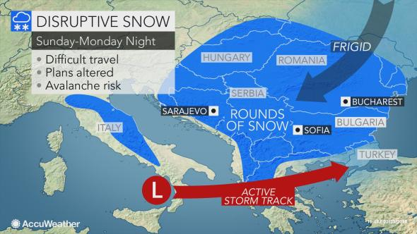 Зловеща прогноза: Балканите ще бъдат сковани от студена вълна! Снежната буря стремглаво приближава към… (ГРАФИКИ/ВИДЕО)