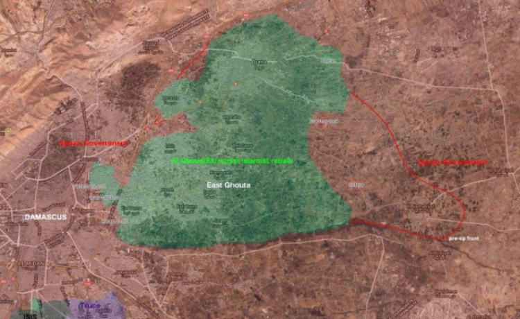 Сирийската армия вече превзела 1/3 от Източна Гута