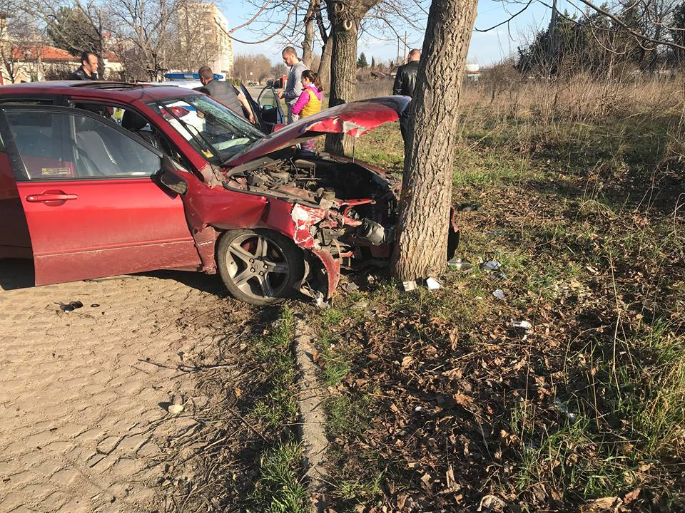 Подпийнал шофьор се метна на колата, но изтърва пътя и... (СНИМКИ)