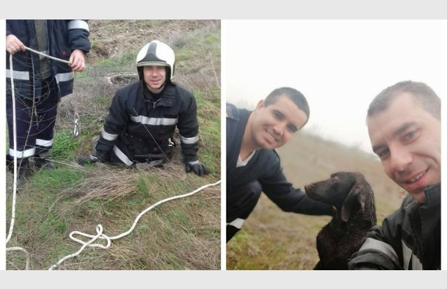 Пловдивски пожарникар извърши подвиг, за да спаси куче (СНИМКИ)