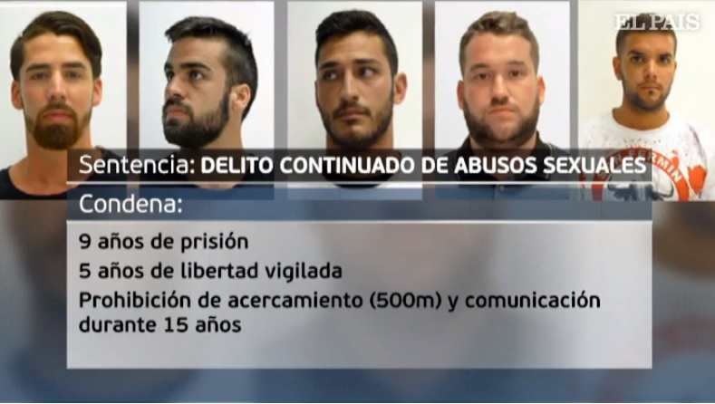 Петима от "Глутницата" изнасилиха жена на корида, съд им даде нежни присъди, Испания протестира (СНИМКИ)