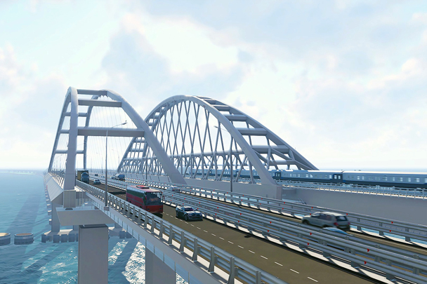 Таймлапс ВИДЕО показва в 3 минути изграждането на Кримския мост 