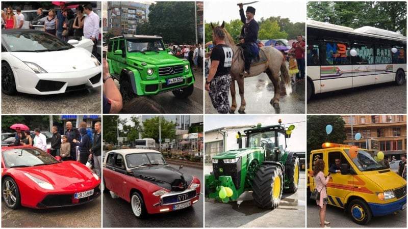 От кон до ферари, от трактор до ламборгини! Ето ги най-атрактивните автомобили на балове 2018 (СНИМКИ)