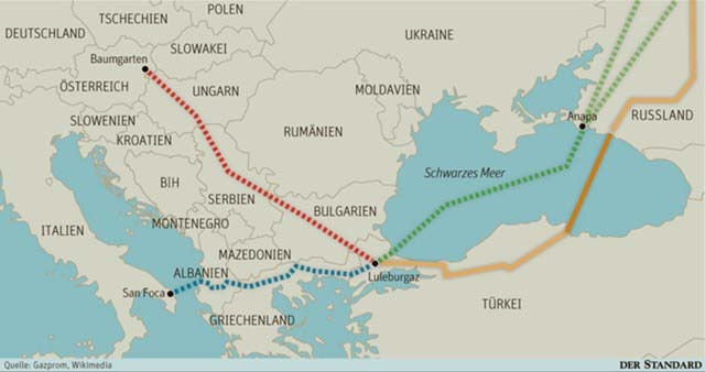Газпром: Газ от „Турски поток” ще тръгне на север през България 