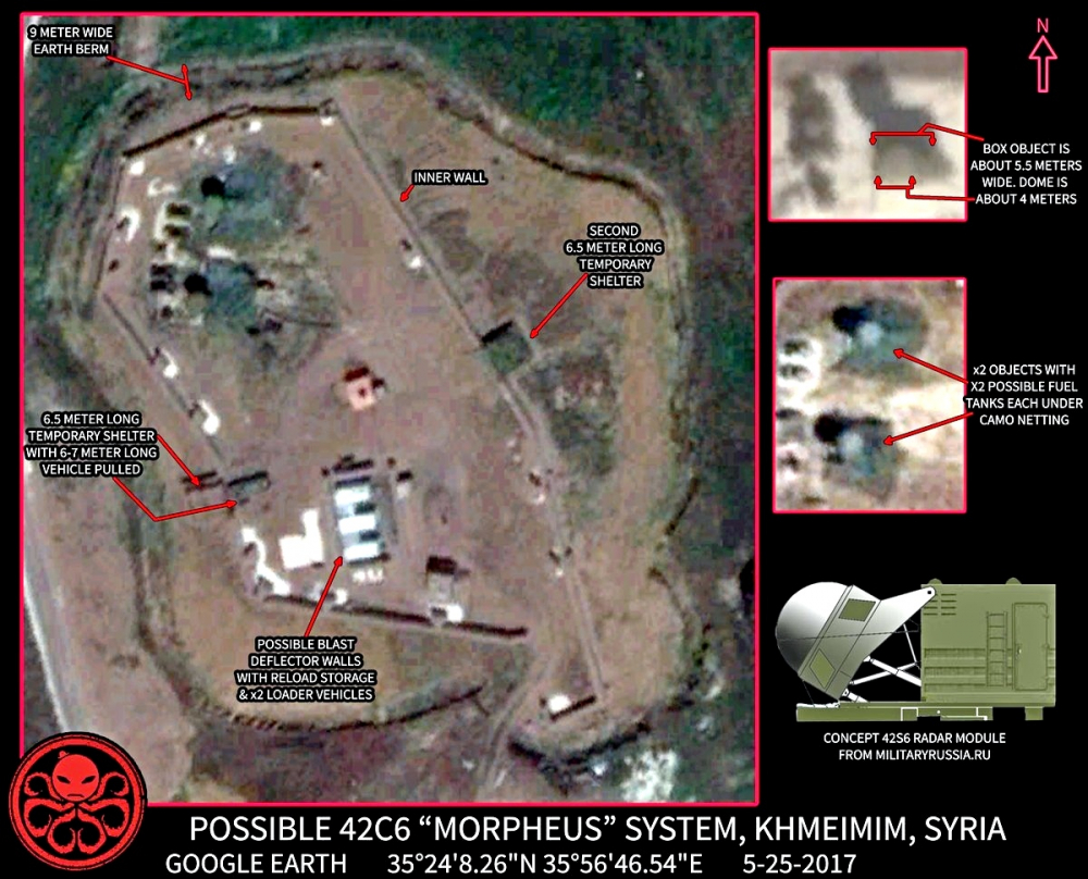 В Хмеймим е забелязан руски секретен зенитен комплекс 42С6 „Морфей”