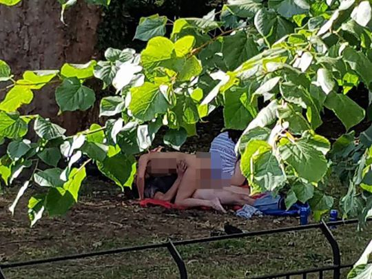 Секс оргия посред бял ден в градски парк (СНИМКИ 18+)