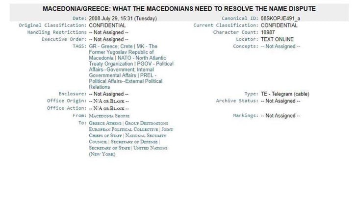 Изплува секретен ДОКУМЕНТ: Още през 2008 г. Груевски се е съгласил да смени името на Македония