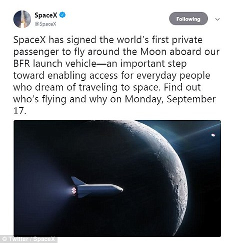 Илон Мъск ще изпрати японски милиардер на Луната 