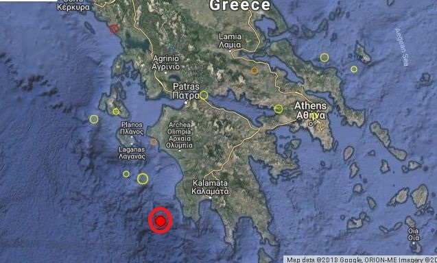 Силно земетресение удари Южна Гърция