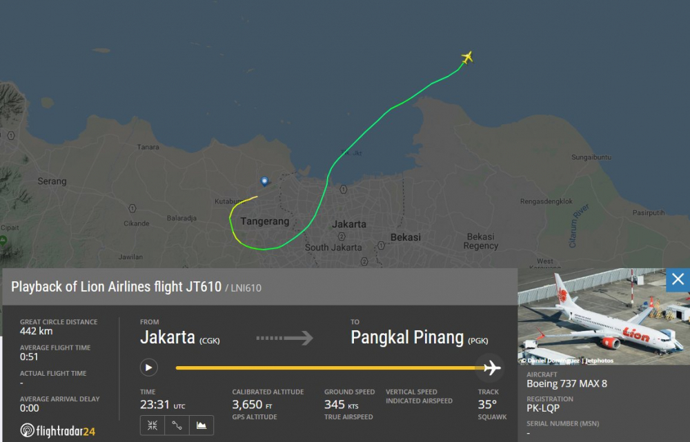 Публикуваха СНИМКА на рухналия индонезийски самолет 