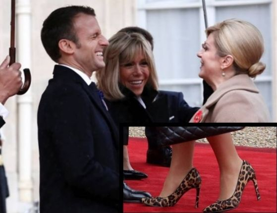 Смел избор или гаф? Хърватската президентка прикова погледите към краката си в Париж