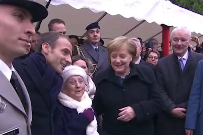 100-годишна французойка обърка Меркел с Брижит Макрон (ВИДЕО)