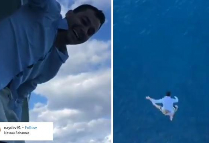 Само в БЛИЦ! Скандални СНИМКИ и ВИДЕА на фиркания българин, който скочи от круизен кораб с височина 11-етажна сграда