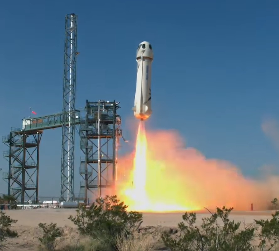Ракета на Безос изстреляна успешно, ще сваля цените на космическия туризъм (ВИДЕО)