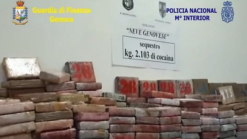 Италия залови над 2 тона чист кокаин за 500 млн. евро