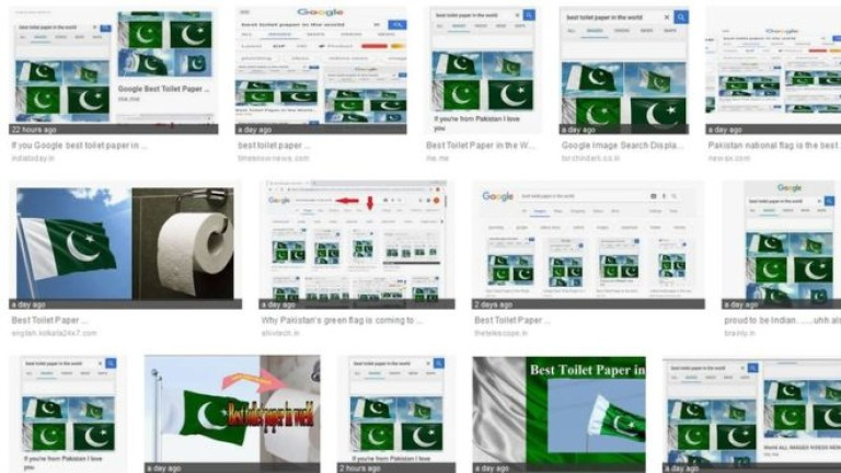 Гавра в Гугъл: Пакистанският флаг – „най-добрата тоалетна хартия в света” (СНИМКИ/ВИДЕО)